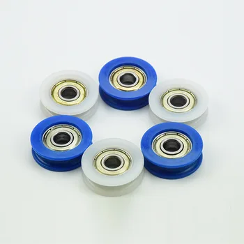 

Fixmee 10 pcs U Nylon plastic Embedded 608 Groove Ball Bearings 8*32*10mm Guide Pulley