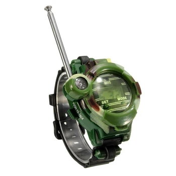 

Children's walkie-talkie toys 2 pieces of seven-in-one camouflage watch walkie-talkie outdoor toys mini toys