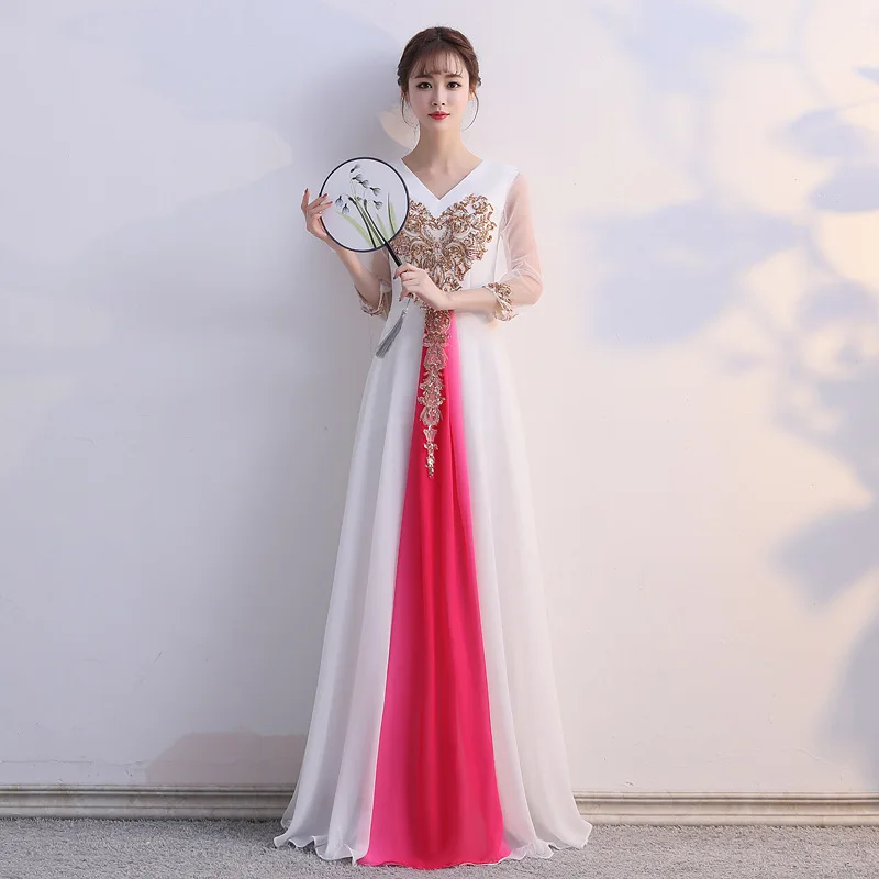 

Vestido De Festa Cocktail Dress Banquet Evening Dress 2020 New Adult Dance Chorus Performance Show Thin Student Art Examination