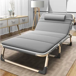 Cama plegable para uso en exteriores, sillón reclinable sencillo para la Oficina, el almuerzo, el campamento y la siesta, portátil