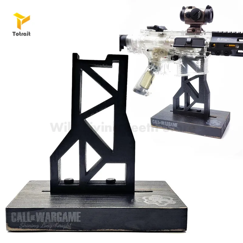

Airsoft Real Wood Cleaning Maintenance Display Rifle Stand Gun Rack Holder Bench AR15 Rest Stand for Paintball Hunting Accessory