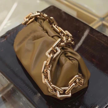 

Luxury Brand Designer Thick Chain Cloud Lady Handbag High Quality Chain Shoulder Bag Female Clutch Bag 2020 New Women Handbag
