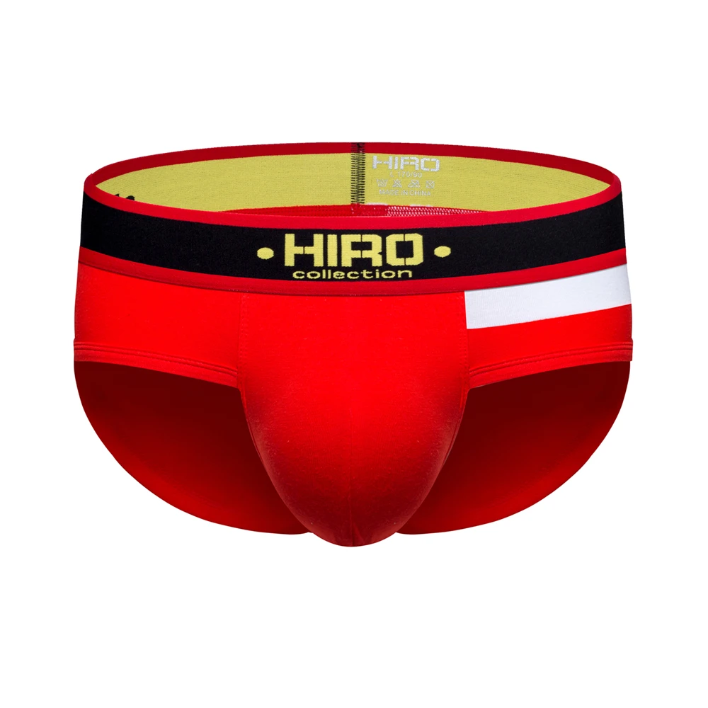HIRO полосатые хлопковые сексуальные мужчин Undrewear трусы бикини чистый хлопок