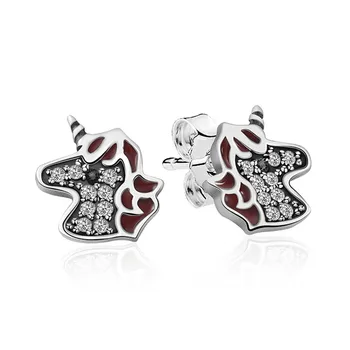 

2019 NEW 100% 925 Sterling Silver Cute Zodiac Horse Studs Advanced Products Glamour Retro Women Gift Jewelry Factory Direct