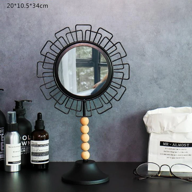 Креативное декоративное зеркало в скандинавском стиле с геометрическим цветком