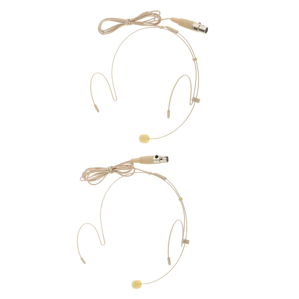  Mini Wired Headset Headworn Microphone Condenser Mic for Tour Guide Teaching 3Pin+4Pin - 4000083278884