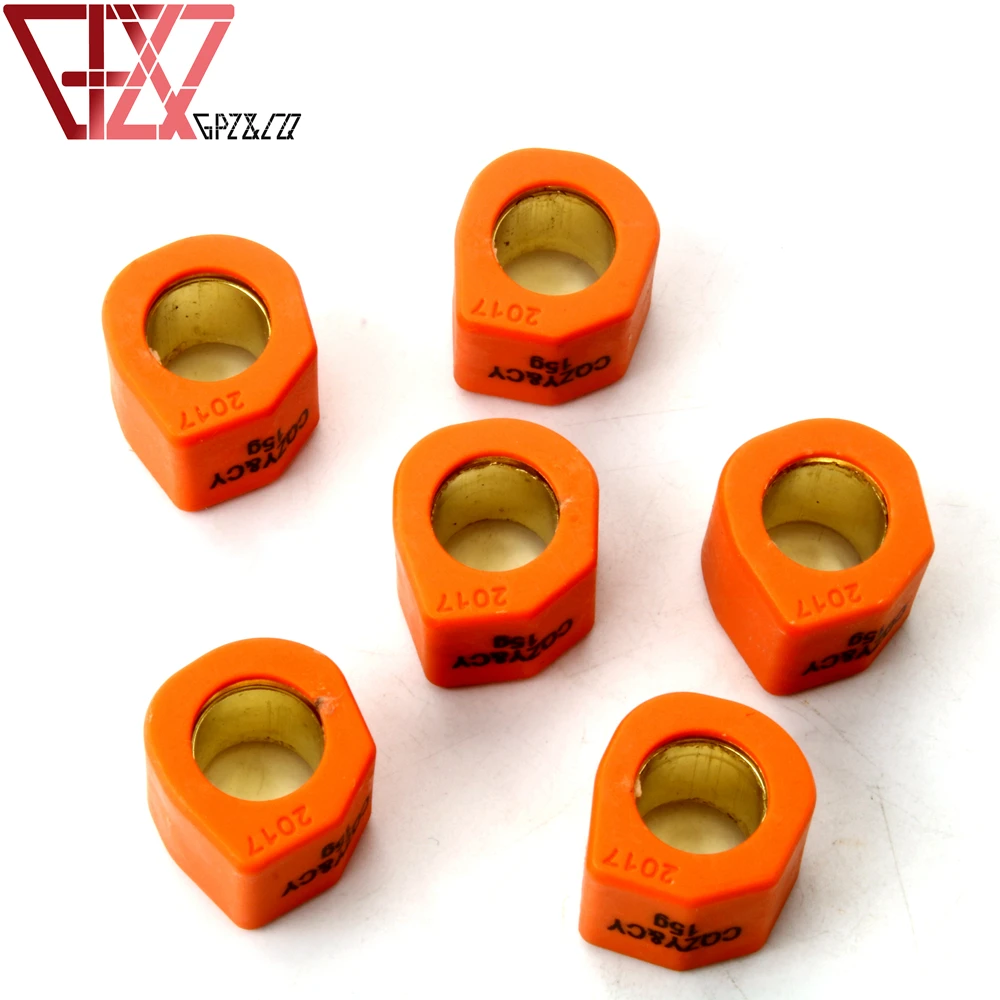 6pc Performance Variator Roller Weights 9gram 11gram 13gram 15gram 20x17mm For Suzuki Sixteen Burgman 150cc Epicuro 125cc