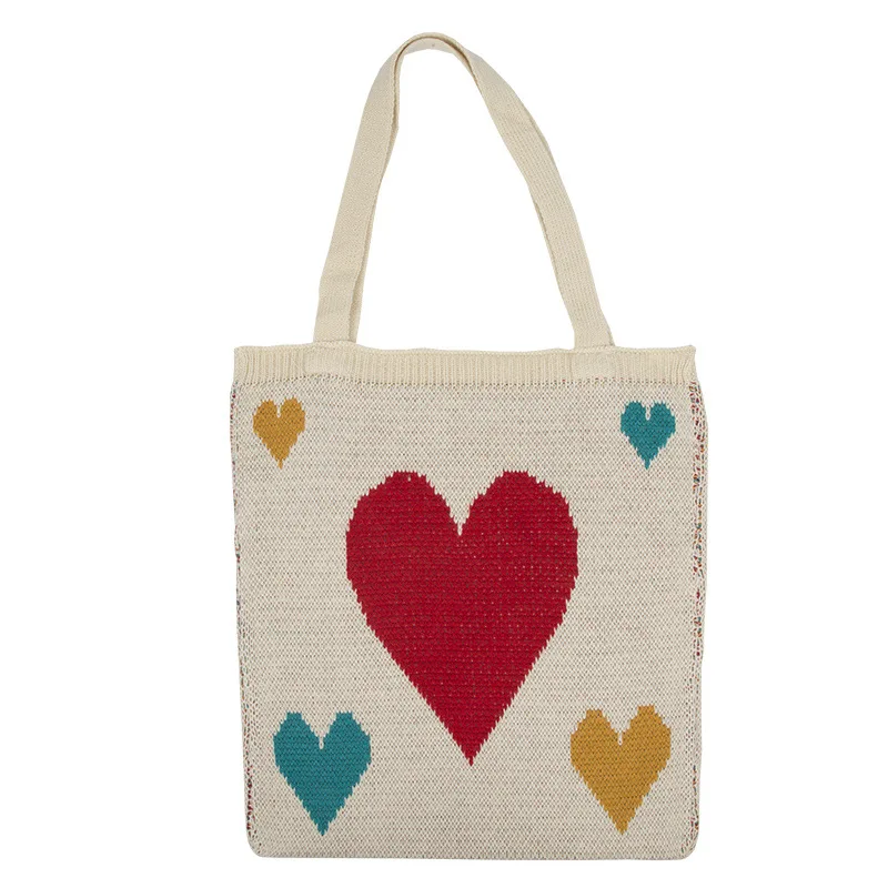 

Knit Fashion Print Shoulder Bag Women's New Original Designer Luxury Handbag Women's Large-capacity Shopping Bag Bolsa Feminina