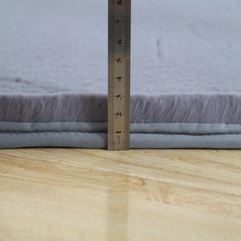 Imitation Rabbit Fur Carpet Comfortable Soft Plush Rug Modern Simple Bedroom/living Room Balcony Cushion Solid Color Sofa Mat 4 Imitation Rabbit Fur Carpet Comfortable Soft Plush Rug Modern Simple Bedroom/living Room Balcony Cushion Solid Color Sofa Mat 4