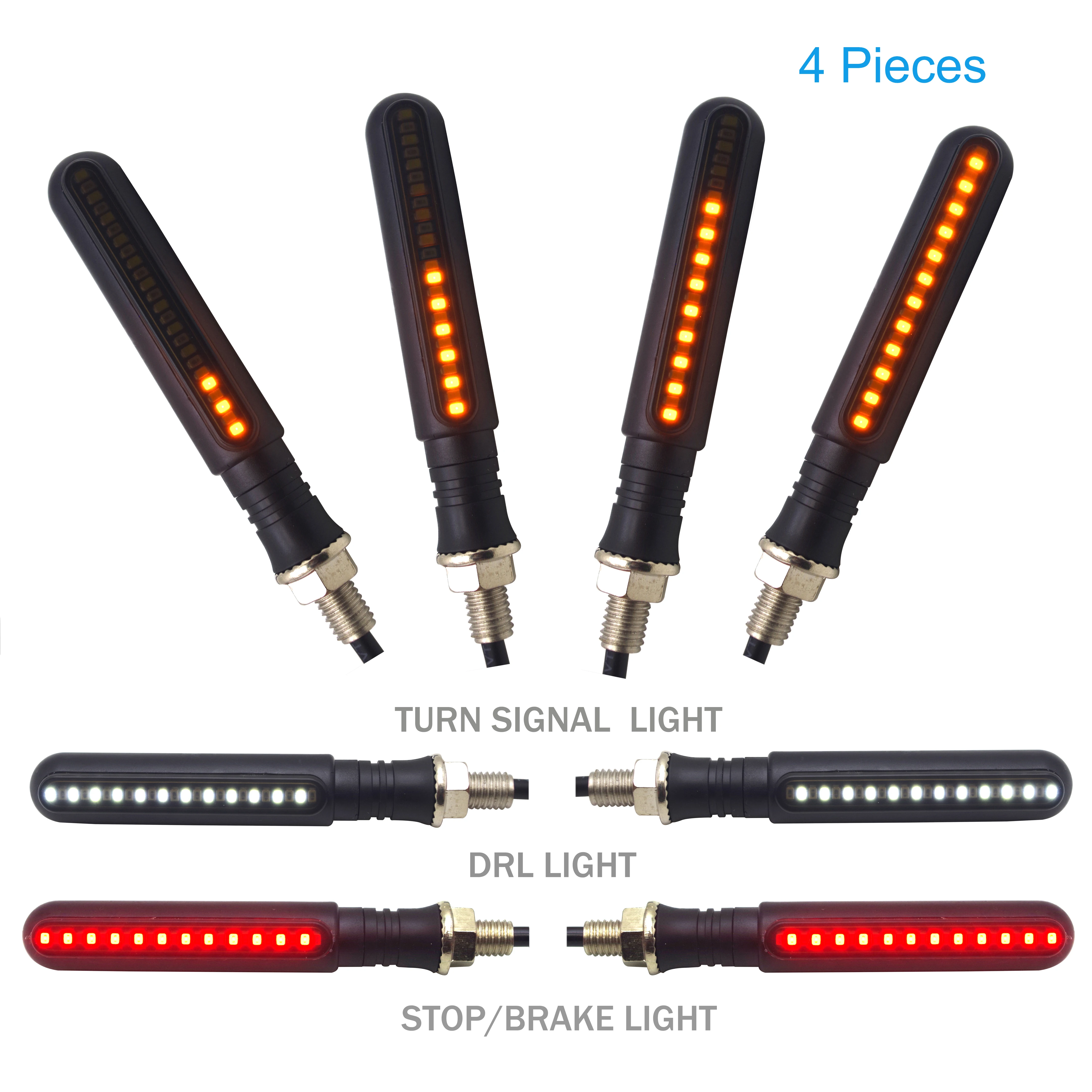 

Motorcycle Turn Signals LED Light Flowing Water Blinker Flashing Indicator Tail FOR kawasaki er5 yamaha fz16 bmw k1200r s1000r