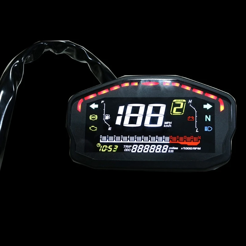 

Digital Display Water Thermometer Universal Motorcycle Instrument Digtal Speedometer Fuel Meter Dashboard