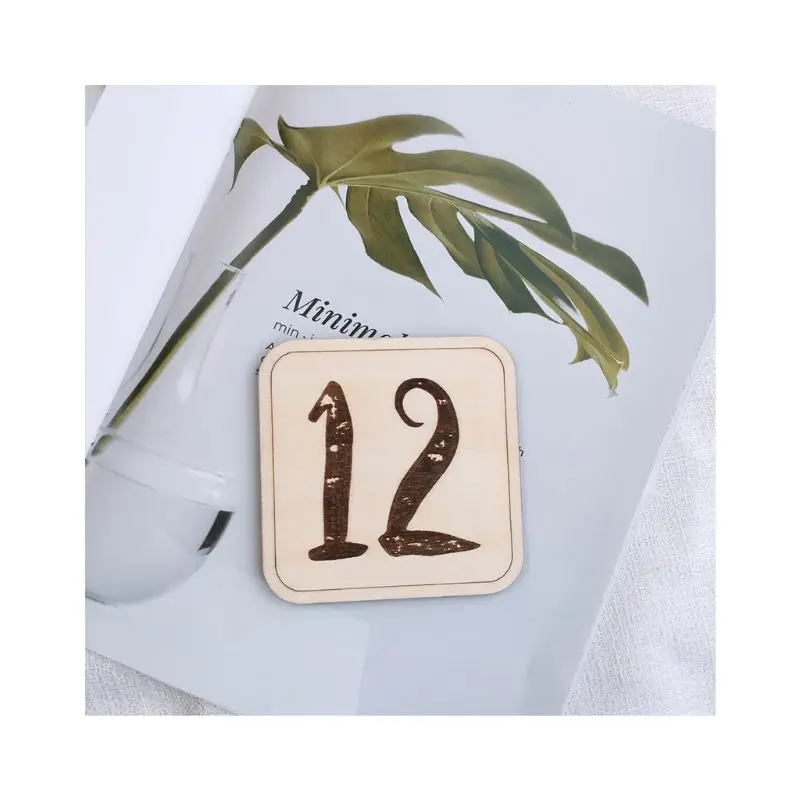 Деревянная мемориальная карточка на день рождения для новорожденных, декор для фотосъемки, карточка M6CE - Цвет: 15