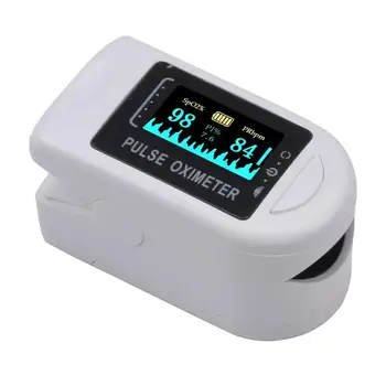 

Fingertip Pulse Oximeter with Alarm OLED Display Blood Oxygen Meter SpO2 Monitor with Lanyard