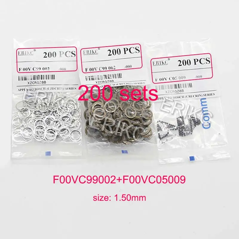 ERIKC F00VC99002 Diesel Injector Valve Repair Kits Steel Ball F00VC05001 1.34mm Fuel Injector ball kit for Bosch injector repair kits