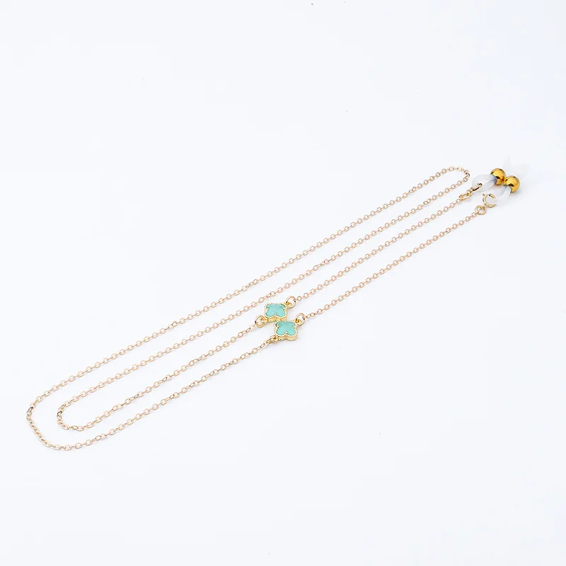 Ретро Лолита 14k GF цепочка для солнцезащитных очков золотого цвета очки ожерелье с силиконовой хорошей петлей