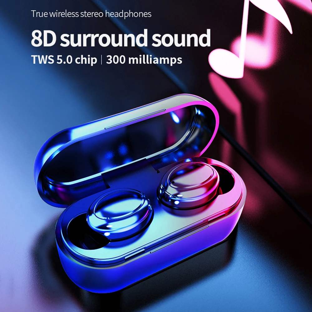 TWS Earbuds Wireless Stereo Bluetooth 5 0 Headphones Sport Earphones with Mic Mini Headphone Sport Headset with Charging Box