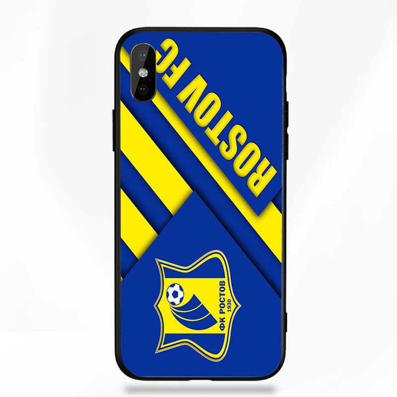 Чехол для телефона Shomurodov чехол для iphone DIY для Rostov FC чехол черный мягкий TPU для iphone 11Pro X XR XS MAX 7 8 7plus 6 6S 5S SE 5