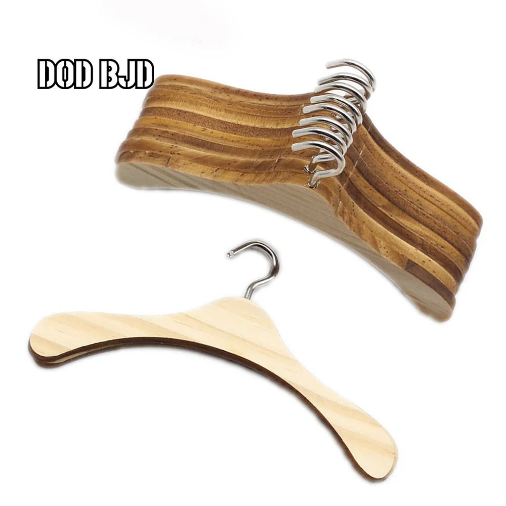 DOD BJD 10pcs Wooden hanger for 1/4 1/6 BJD dolls Clothing Clothes Coat Hanger EXO OB11 Labubu dolls Accessories toys