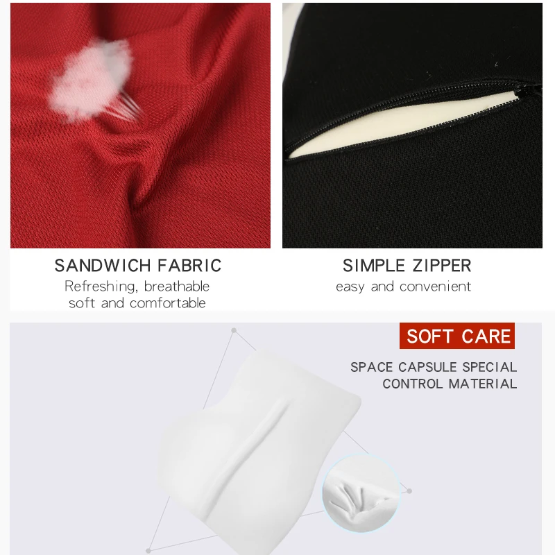 Car Neck Headrest Pillow Memory Cotton Foam Universal Car Travel Seat Head Support Cushion Waist Pillow Seat Lumbar Pillow Pad