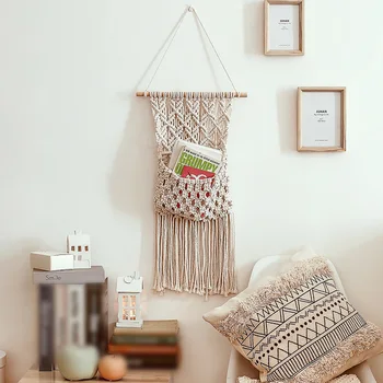 

Decorative Lace Wall Hanging Woven Tapestry Boho Home Decoration Minimalist Style Unique Hand-made