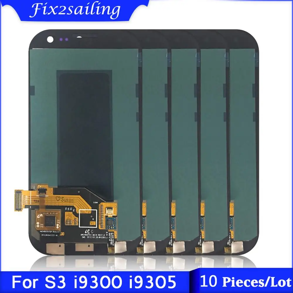 

10 Pieces/Lot Super AMOLED LCD For Samsung Galaxy S III S3 i9300 i9300i i9301 i9301i i9305 LCD Display Touch Screen Digitizer