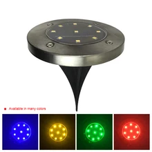 9 светодиодный светильник на солнечной батарее для дома и сада, наземный светильник на солнечной энергии, светильник для улицы, садовый настил, светильник для газона