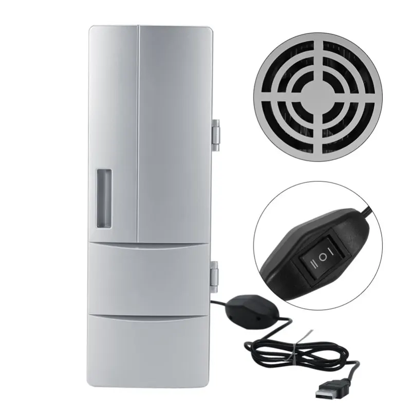 Top Sale Refrigerator Mini Usb Fridge Freezer Cans Drink Beer Cooler Warmer Travel Refrigerator Icebox Car Office Use Portable