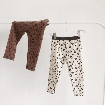 

EnkeliBB 2020 Spring Toddler Girl Leopard Tight Pants High Waist Baby Little Girl Pants Fashion Leopard Kids Bottoms Straight