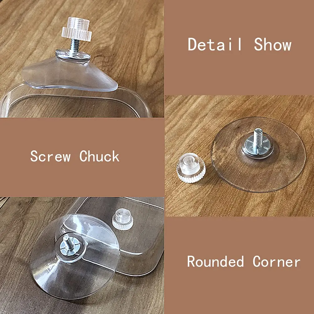 32/41/53mm Suction Pads Screw Hooks Wall Hanger Toothbrush Holder 5pcs
