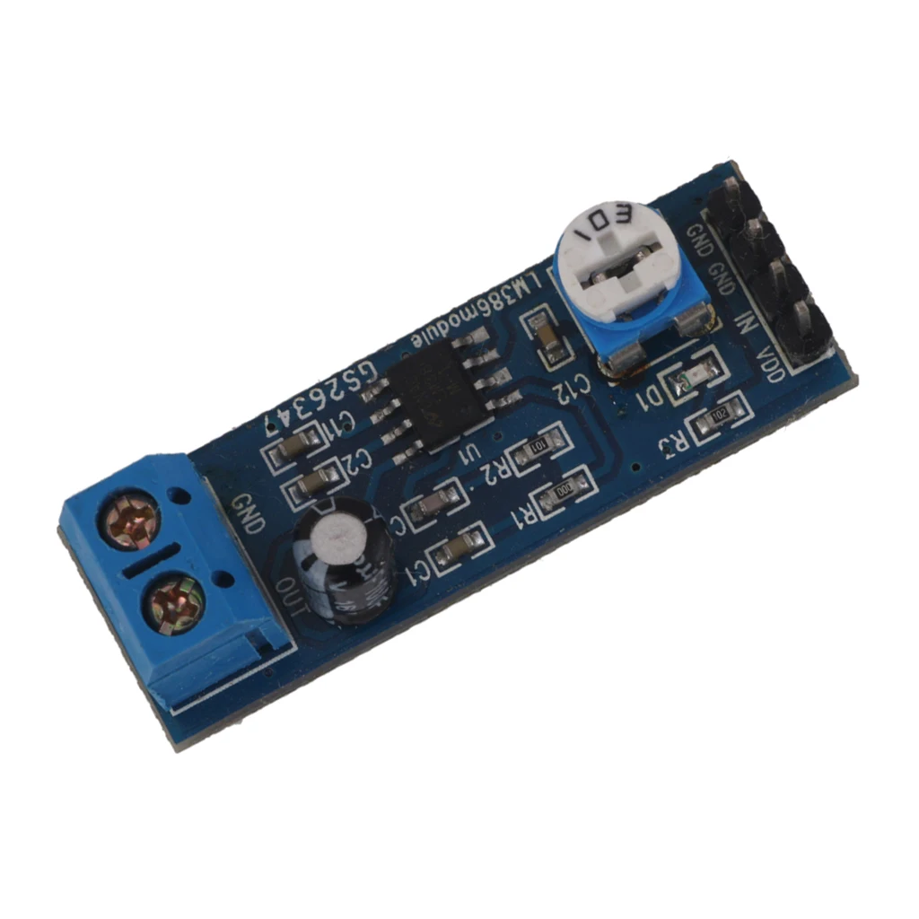 LM386 200 Gain Audio Amplifier Module Board Adjustable Volume for Arduino