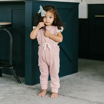 

Newborn Baby Girl Romper Boy Backless Overalls Striped Ruffle Jumpsuit Baby Clothes Onesies Infant Clothing Toddler Girl Clothes