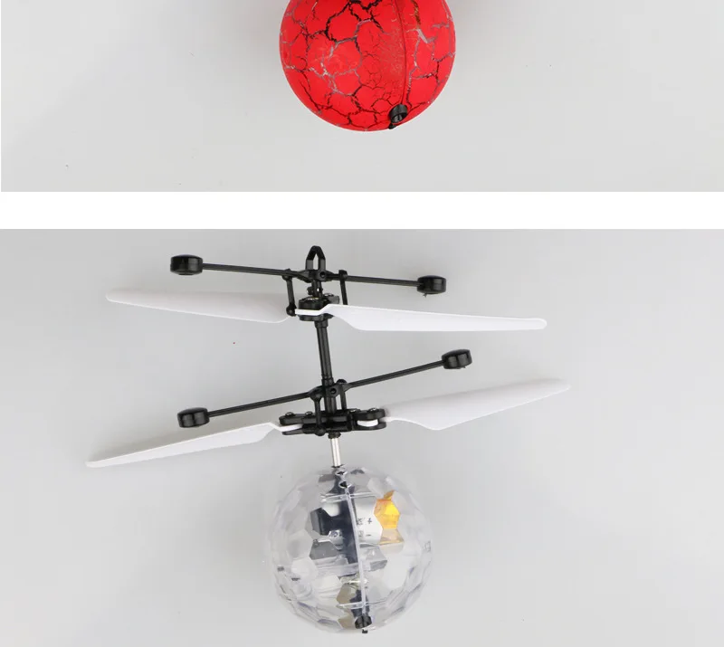 Seven Color Light Remote-control Drone Sensing Crystal Ball Airplane Drop-resistant Aircraft 0.25Kg Ball Charging Children