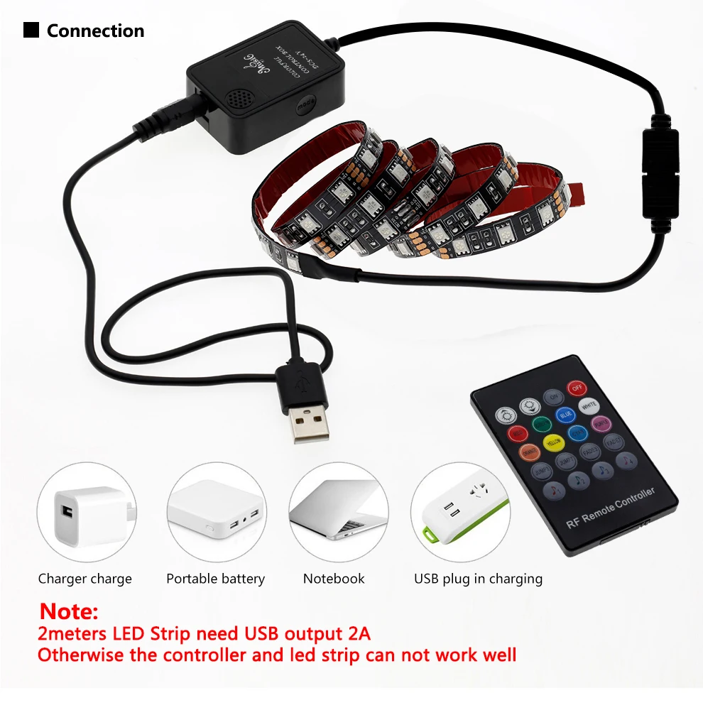 USB Светодиодная лента лампа 5050SMD DC5V гибкий светодиодный светильник лента 1 м 2 м 3M 4M 5 м HD ТВ Настольный экран подсветка Смещенный светильник ing