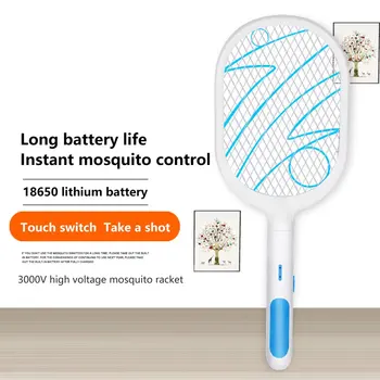 

USB Rechargeable Led Bug Zapper Racket Electric Fly Swatter Mosquito Killer Kill Bugs Instantly and Effectively 18650 2000mah 2w