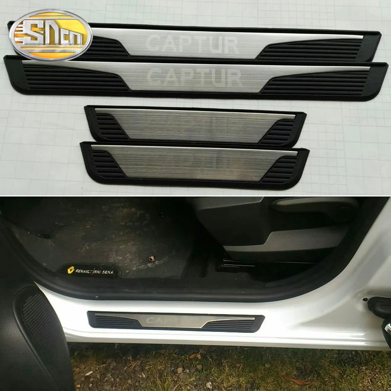 

4PCS High-quality Stainless Steel Welcome Pedal Car Scuff Plate Pedal Trim Threshold Door Sill For Renault Captur 2016 2017 2018