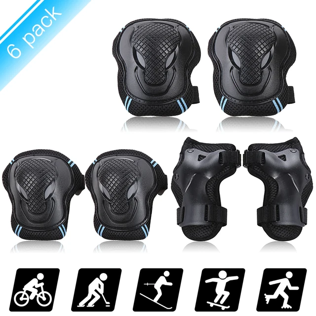 6PCS Knee Pads Elbow Pads Wrist Guards Protective Equipment Set Safety Protection Pads for Skateboard Cycling Riding For Adults 2