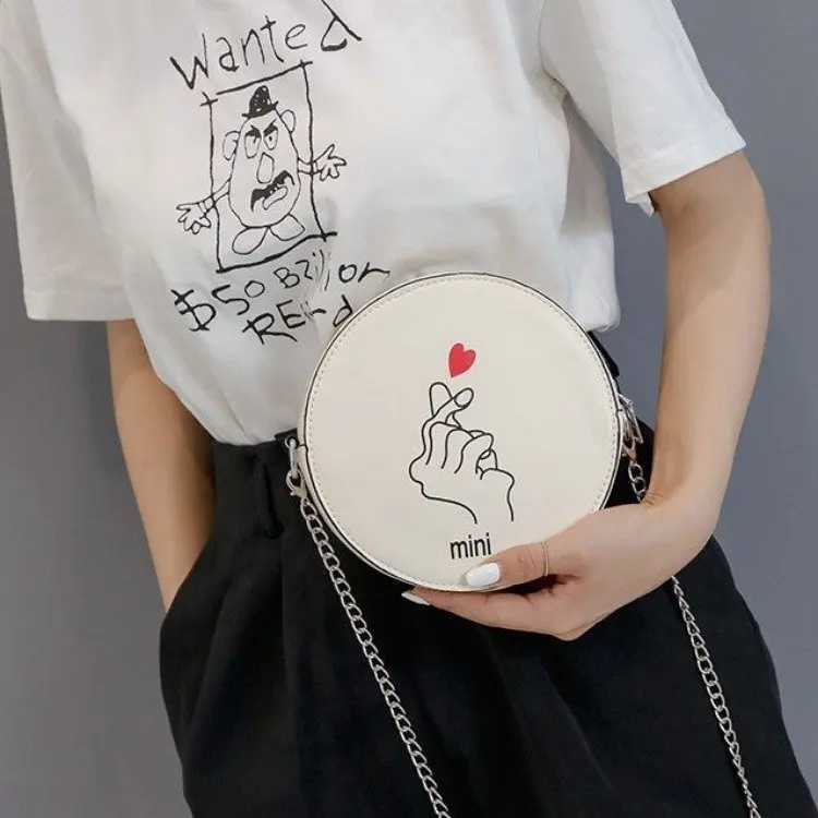 

2019 New Style Korean-style Small round Bag Student GIRL'S Cute Fairy Fashion Casual Crossbody Bag