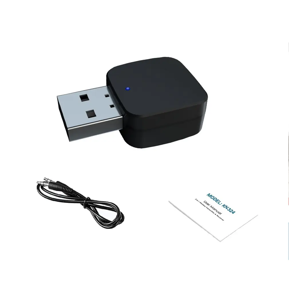 2 в 1 мини Bluetooth 5 0 приемник передатчик стерео AUX USB 3 мм Джек аудио для ТВ планшетный