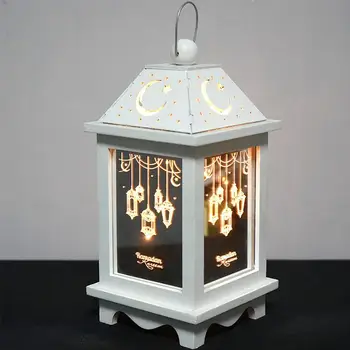 

MeterMall LED Lights Iron Lantern Ramadan Decoration for Home Eid Mubarak Gift Islamic Muslim Party Decor Supplies