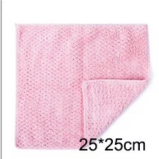 Pink-NY0192 Домашнее кухонное впитывающее полотенце, толстое Двухслойное полотенце из микрофибры, кухонное полотенце для мытья посуды - Цвет: Pink-NY0192