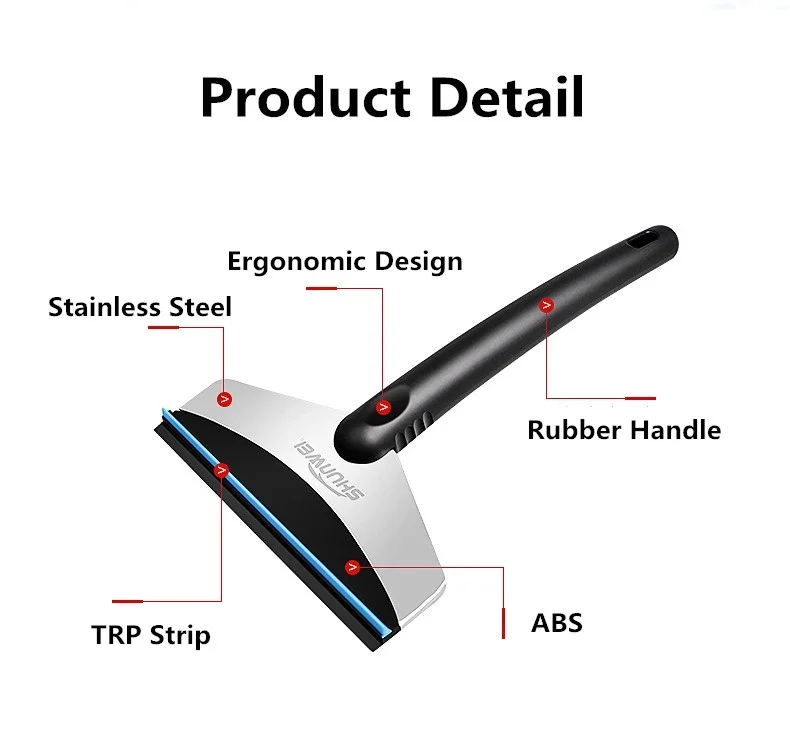 Модернизированный скребок из нержавеющей стали для удаления и льда, инструмент чистки автомобиля зимнего