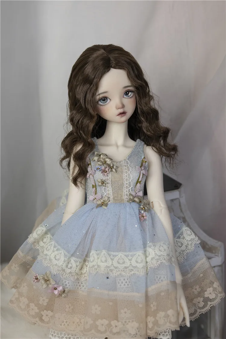 Парик для куклы BJD женский подходит 1/3 1/4 1/6 MSD DD размера гигантская кукла темно
