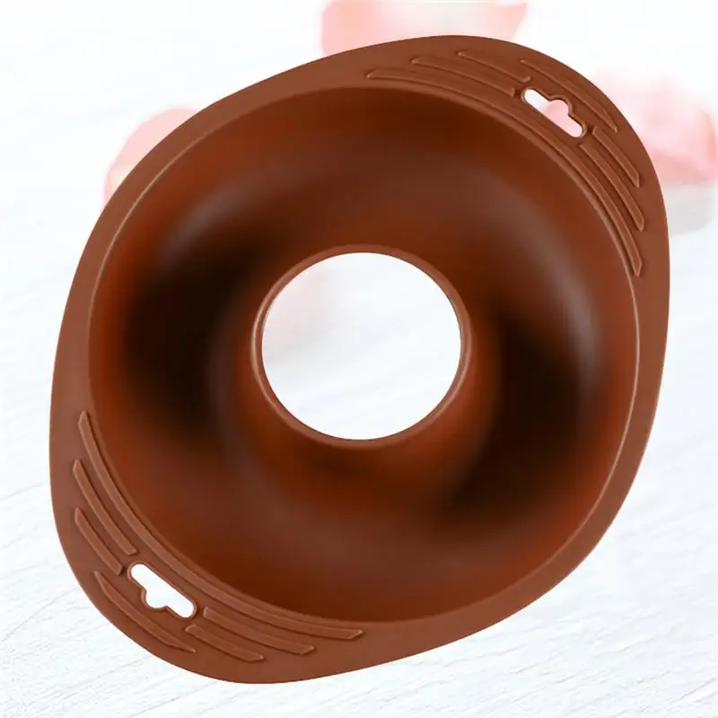 Silicone Donut Mold Creative Cake Mold DIY Baking Mould Kitchen Baking Supplies Tools for Home Bakery Daily Use (Coffee)