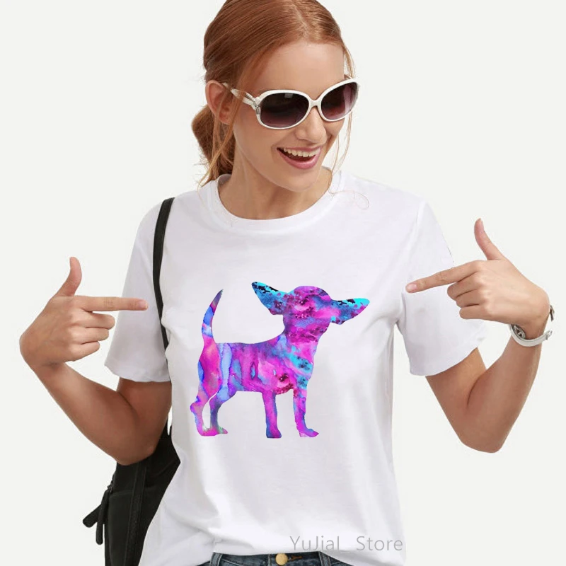 Watercolor Leopard Chihuahua T-shirt 10