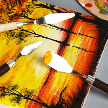

Scraper Accessories Flexible Blade Oil Painting Stainless Steel Anti Slip Palette Student Color Mixing Professional Artist