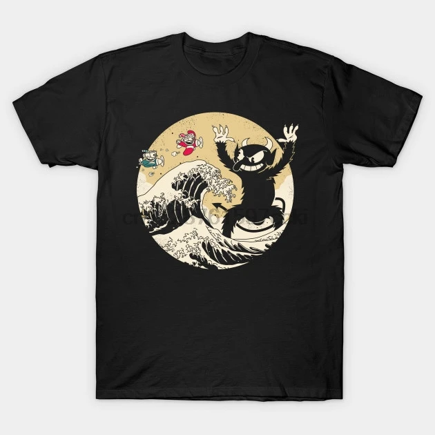 Men tshirt The Great Retro Game Battle Cuphead T Shirt(1) Printed T-Shirt tees top | Мужская одежда