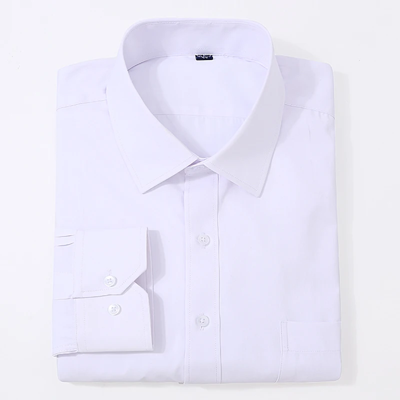 Ceny Męska klasyczna podstawowa konstrukcja eleganckie koszule z długim rękawem biała biznesowa standardowa skośna łatwa w pielęgnacji męska sukienka biurowa