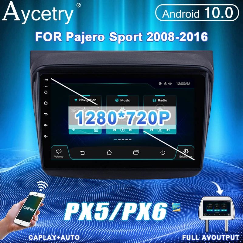 PX6 Android 10 автомобильный Радио мультимедийный плеер авторадио для Mitsubishi PAJERO Sport 2 L200