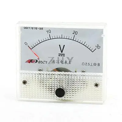

85C1 DC 0-30V 63mmx55mm Analog Needle Volt Voltage Panel Meter