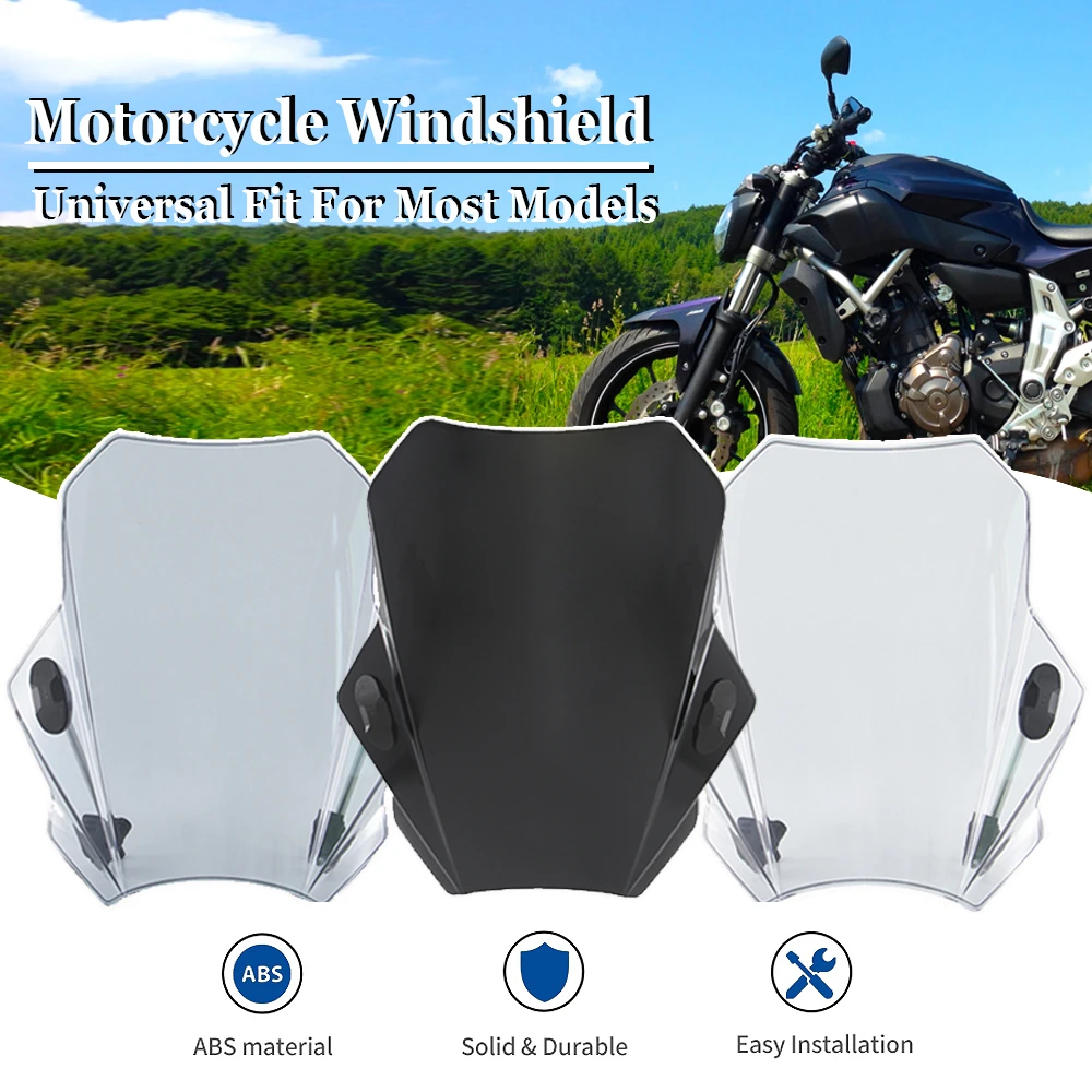 Universal Adjustable 22MM 25MM 28MM Handlebar Windshield Windscreen For